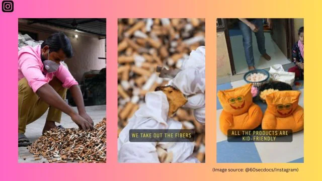 Noida Man Turning Cigarette Butts Into Stuffed Toys