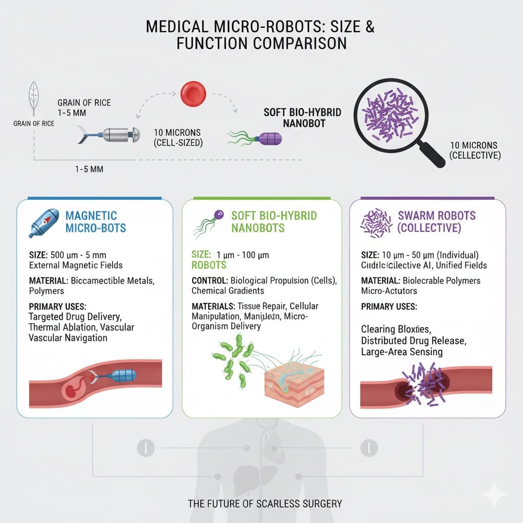 Micro Robots in Surgery | The Future of NanoBots Surgery Without Scars | 2025 Report 6 Types of Micro-Robots in Medical Development