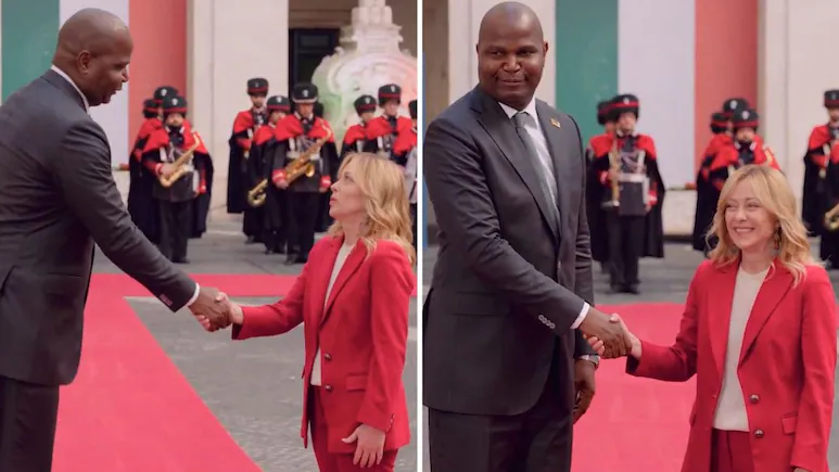 When 5’2 Tall Meloni Saw Mozambique President. He’s 6’8 6vabnkmk giorgia